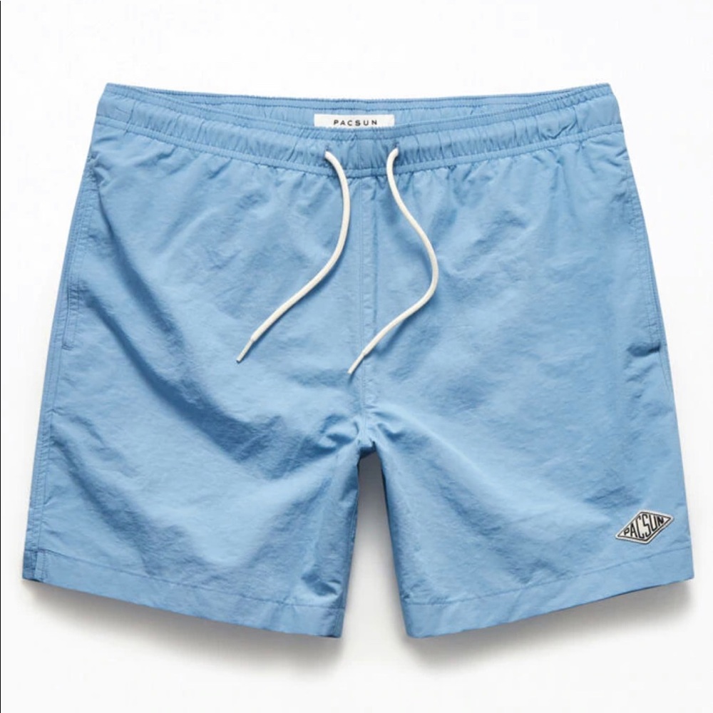 Blue swim trunks